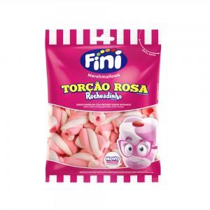 Marshmallows Torção Recheadinho Rosa 200g - Fini