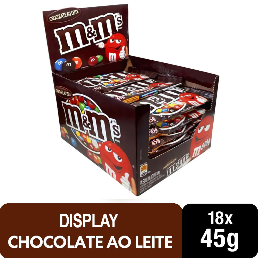 Display de Chocolate M&M'S ao Leite 18x45g - M&M'S