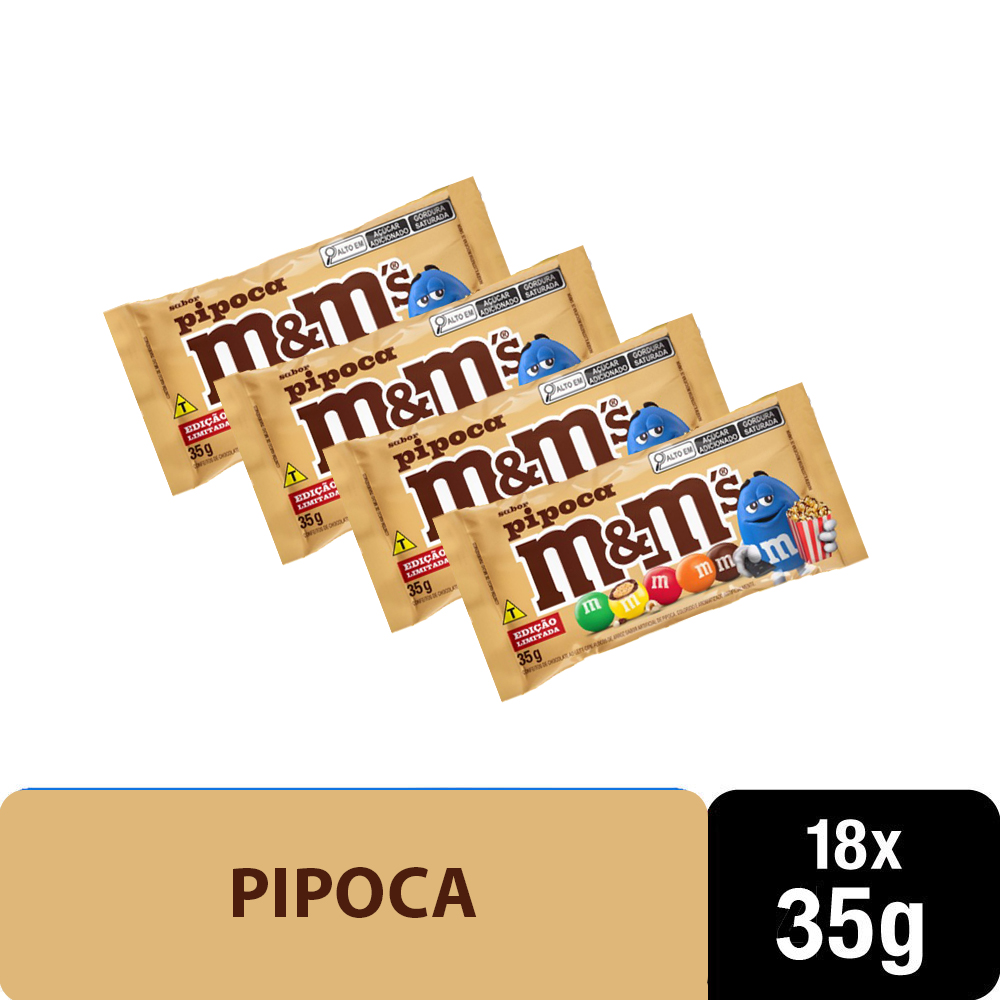 Display de Chocolate M&M'S Pipoca 18x35g - M&M'S